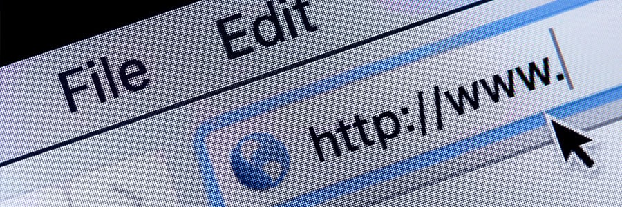 Closeup image of a screen with an internet browser open